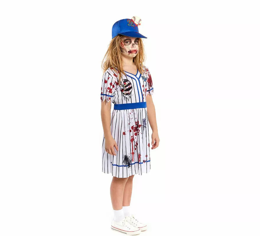 Disfraz de Jugadora de Béisbol Zombie para niña