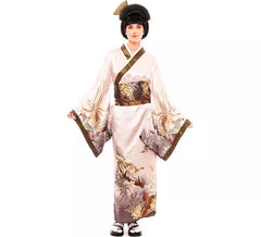 Traditional Japanese Kimono Pastel Color Costume for Women