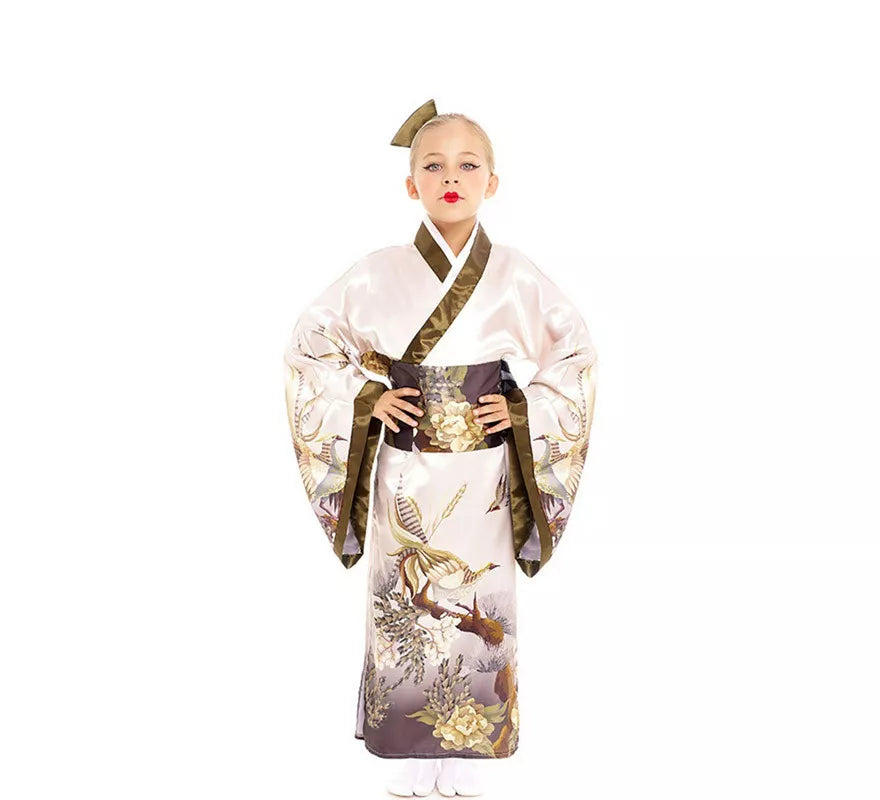 Translation missing: en.Disfraz de Kimono Japonés Tradicional color pastel para niña