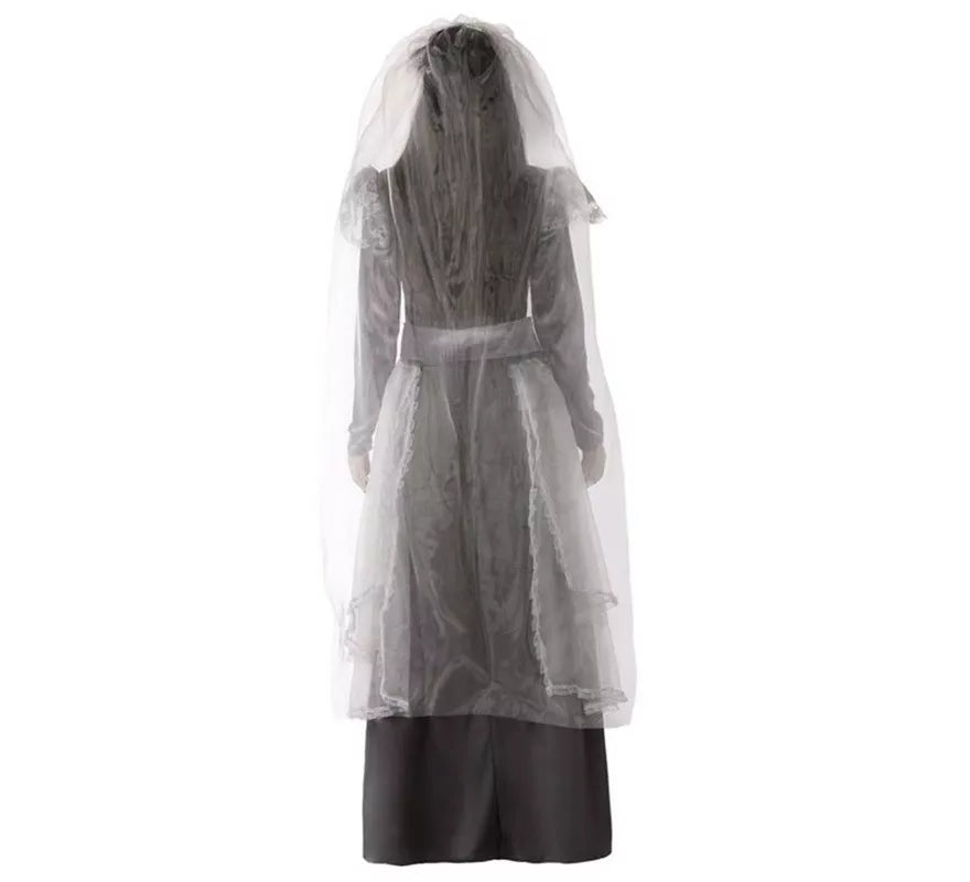 Disfraz de La Llorona gris para mujer