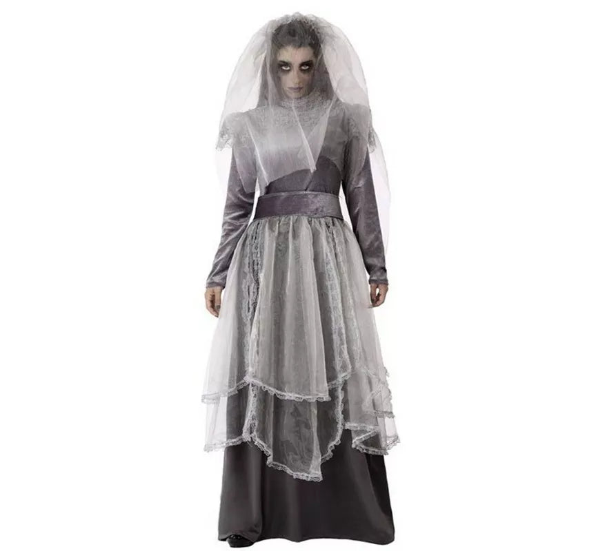 Translation missing: en.Disfraz de La Llorona gris para mujer