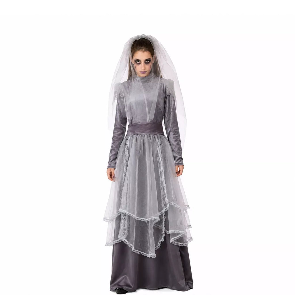 Disfraz de La Llorona gris para mujer