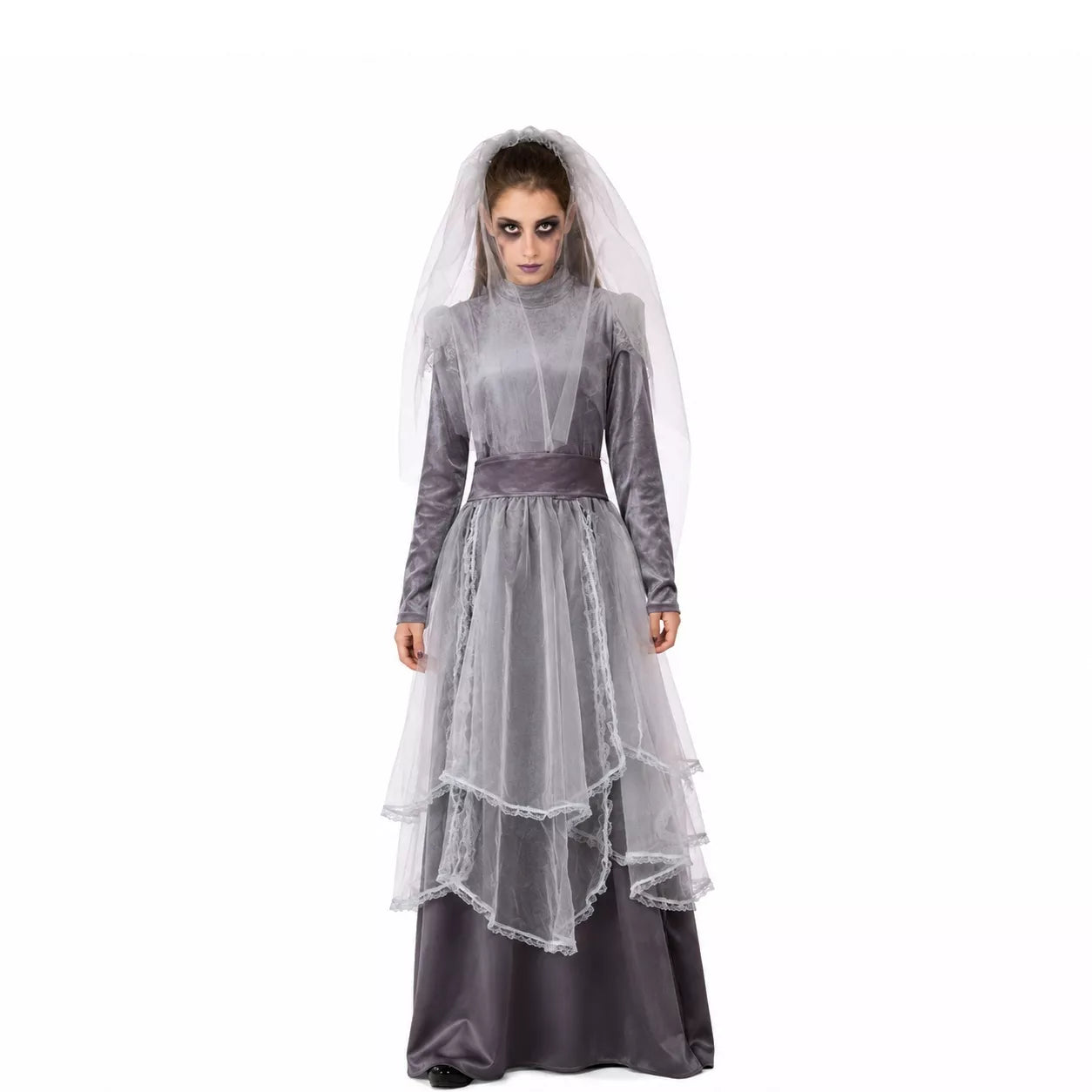 Disfraz de La Llorona gris para mujer