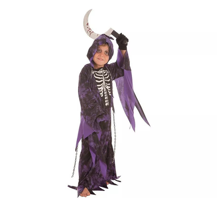 Disfraz de La Muerte Tenebrosa Morado para niños
