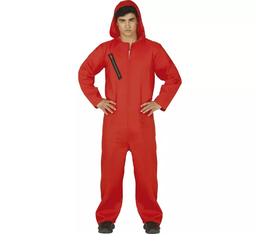 Translation missing: en.Disfraz de Ladrón de Bancos con mono Rojo para hombre