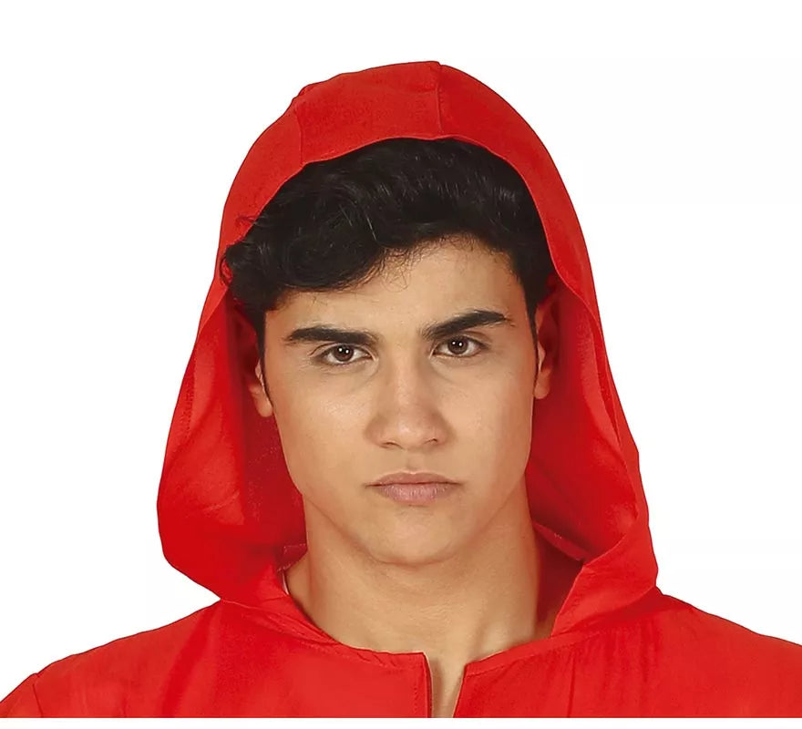 Disfraz de Ladrón de Bancos con mono Rojo para hombre