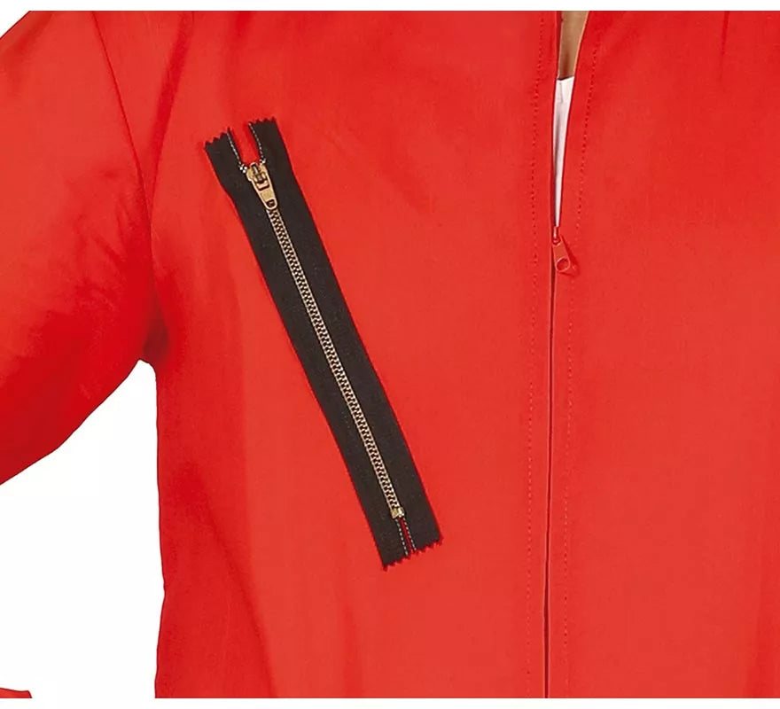 Disfraz de Ladrón de Bancos con mono Rojo para hombre
