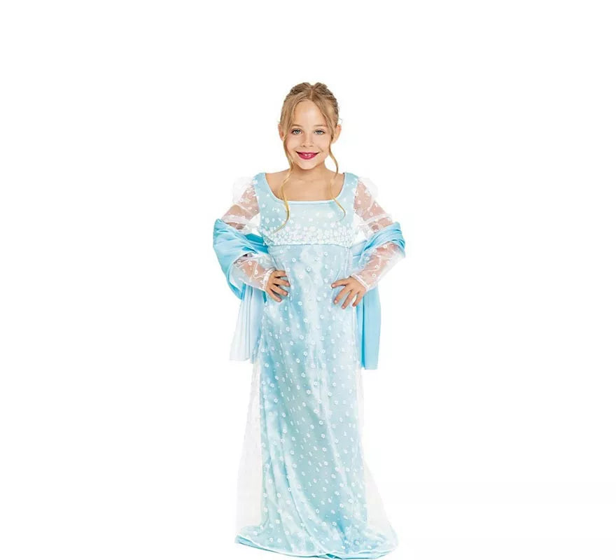Translation missing: en.Disfraz de Lady Inglesa azul celeste para niña