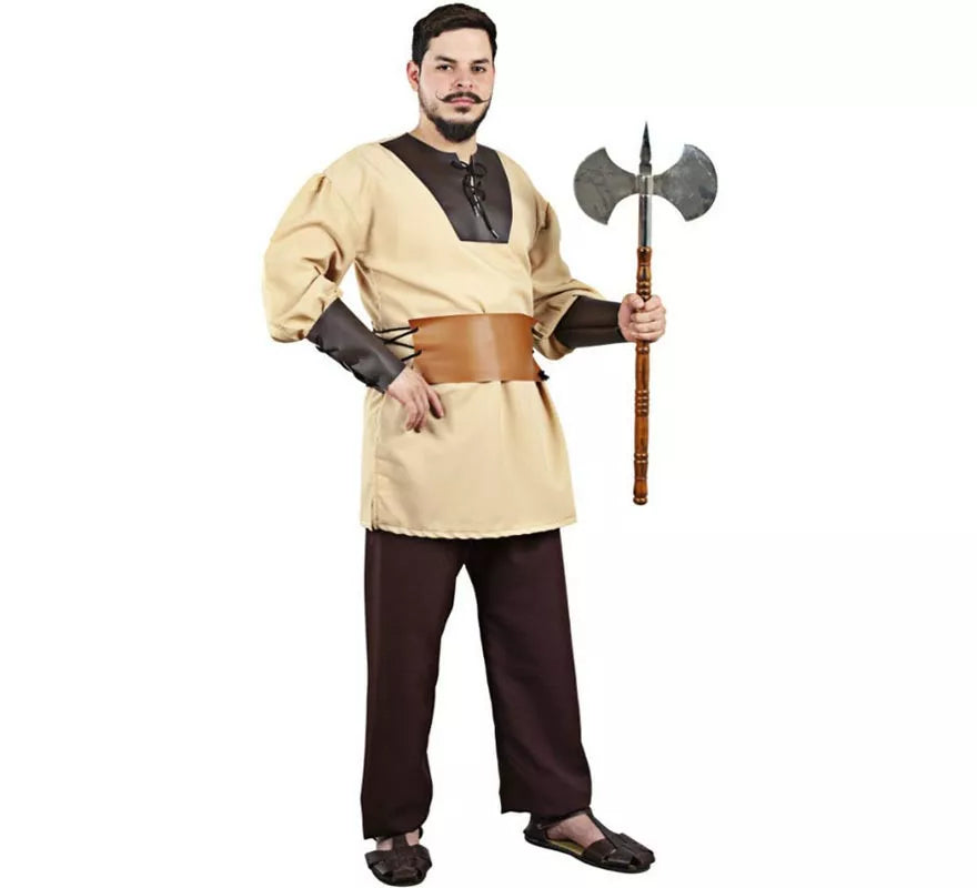 Translation missing: en.Disfraz de Leñador Medieval con cinturón para hombre