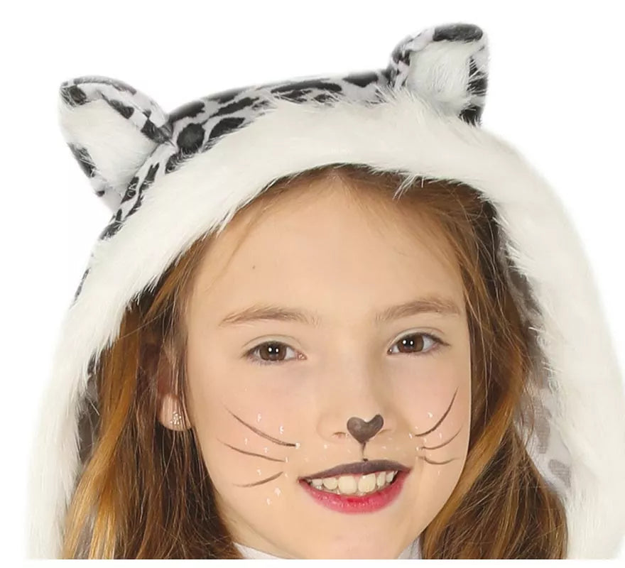 Disfraz de Leopardo Blanco para niña