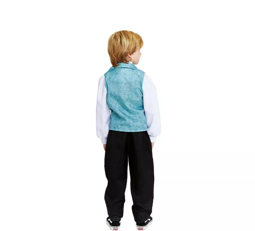 Disfraz de Lord Inglés elegante azul para niño