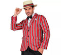 Disfraz de los años 20 rojo a rayas para hombre