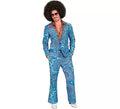 Disfraz de los años 60 Mandala azul para hombre