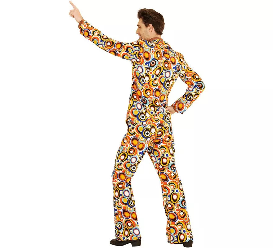 Disfraz de los años 70 Burbujas multicolor para hombre