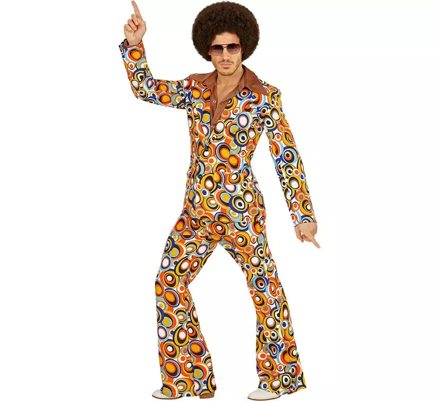 Disfraz de los años 70 Burbujas multicolor para hombre