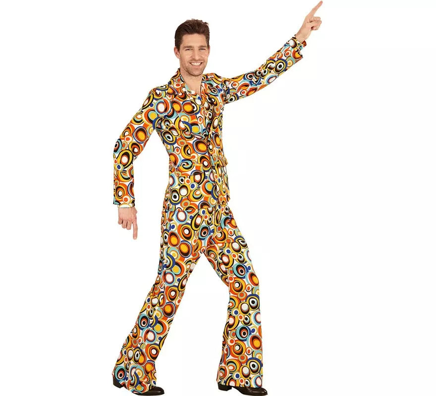 Disfraz de los años 70 Burbujas multicolor para hombre