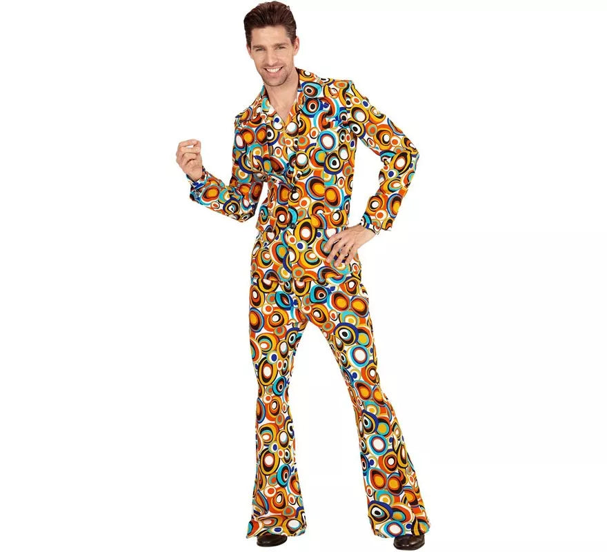 Disfraz de los años 70 Burbujas multicolor para hombre