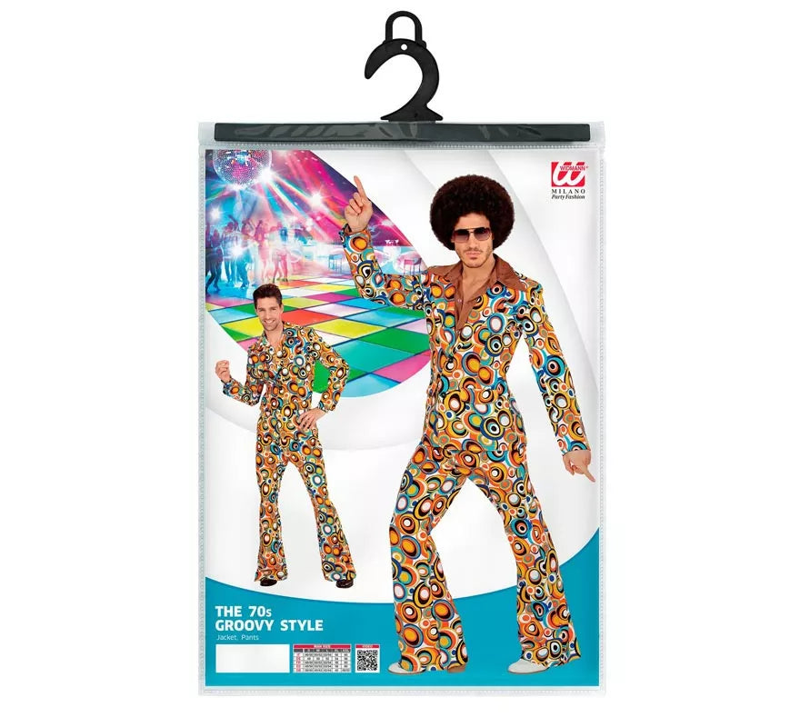 Disfraz de los años 70 Burbujas multicolor para hombre