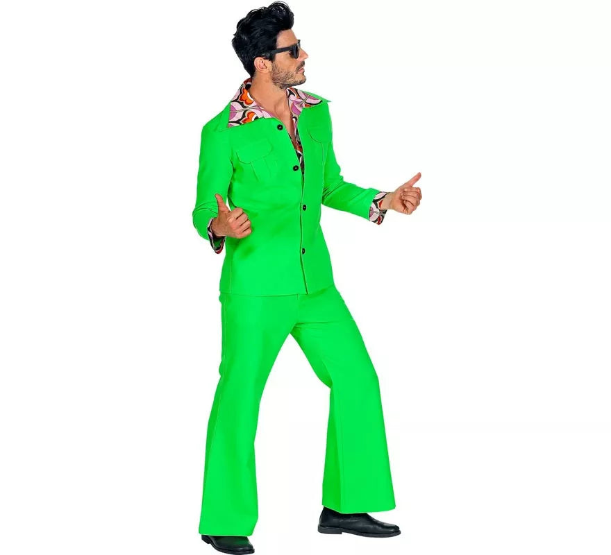 Translation missing: en.Disfraz de los años 70 Disco verde neón para hombre