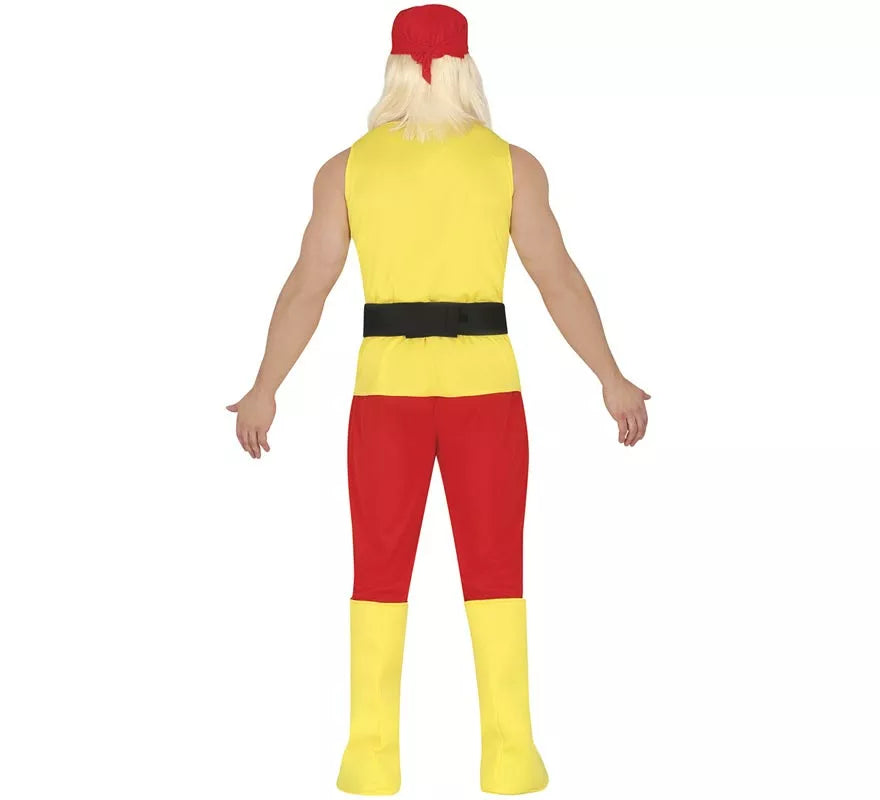 Disfraz de Lucha libre Amarillo para hombre