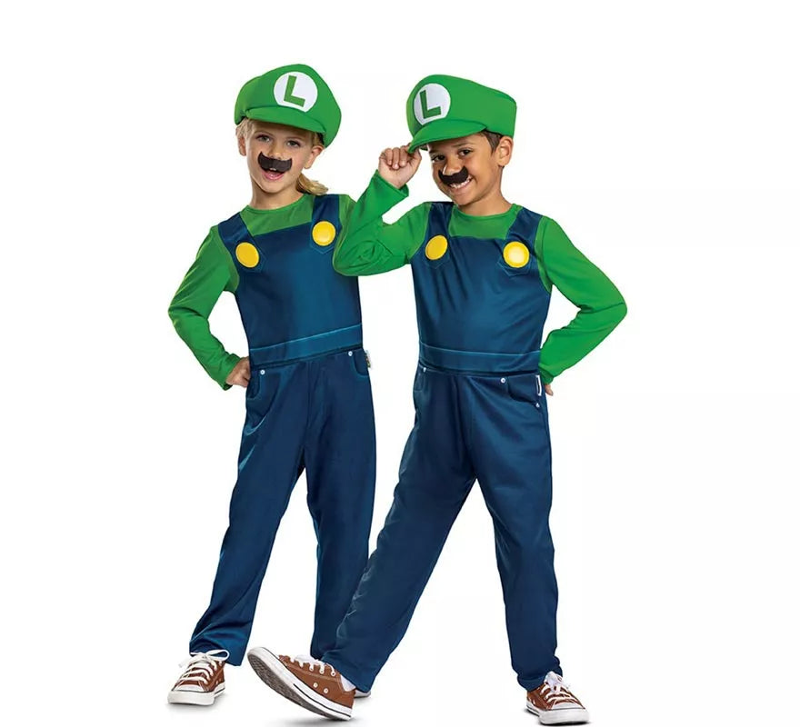 Disfraz de Luigi de Super Mario de Nintendo para niños