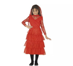 Lydia Bride Red Beetlejuice Costume for Girls