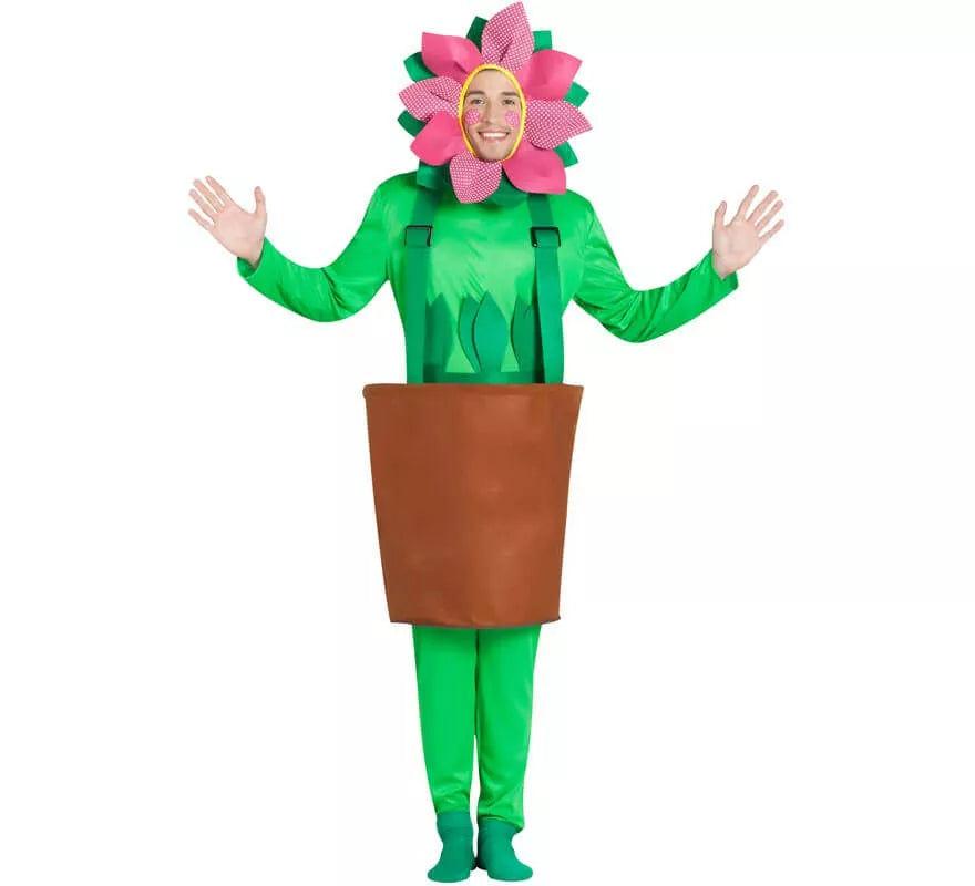 Disfraz de Maceta con Girasol para adultos
