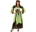 Disfraz de Madre Naturaleza Verde Medieval para mujer