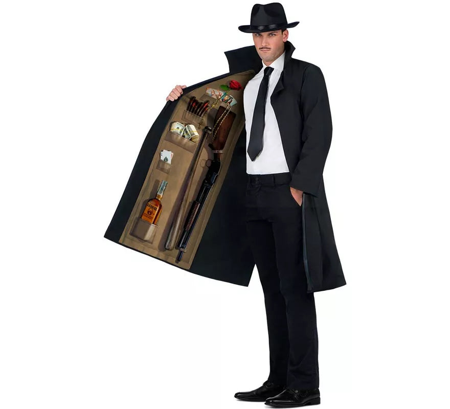 Translation missing: en.Disfraz de Mafioso años 70 con sombrero para hombre