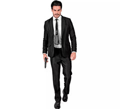 Elegant black mafioso costume for men