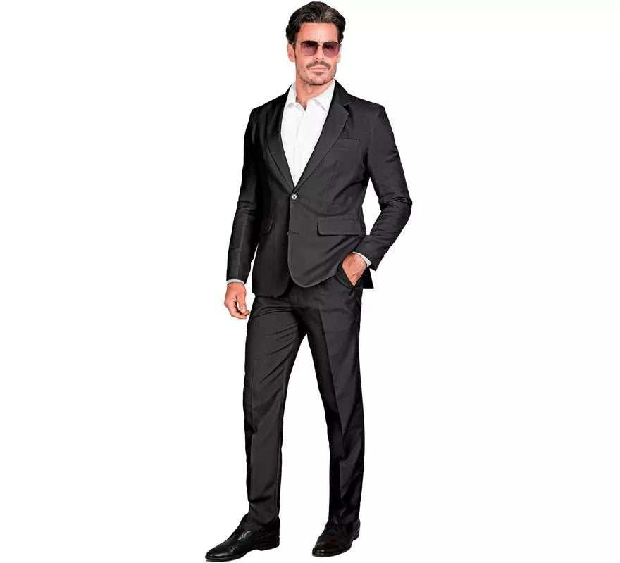 Disfraz de Mafioso elegante negro para hombre