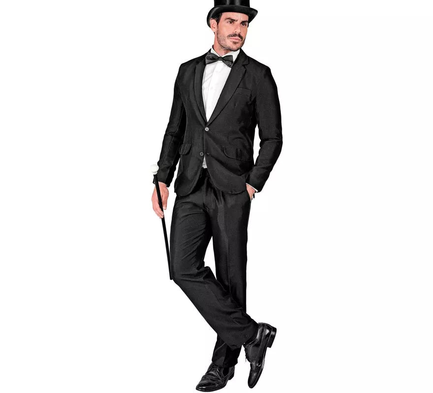 Translation missing: en.Disfraz de Mafioso elegante negro para hombre