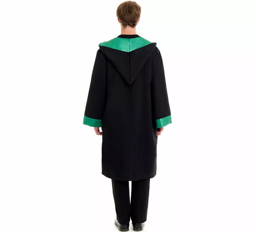 Translation missing: en.Disfraz de Mago Colegial verde para hombre