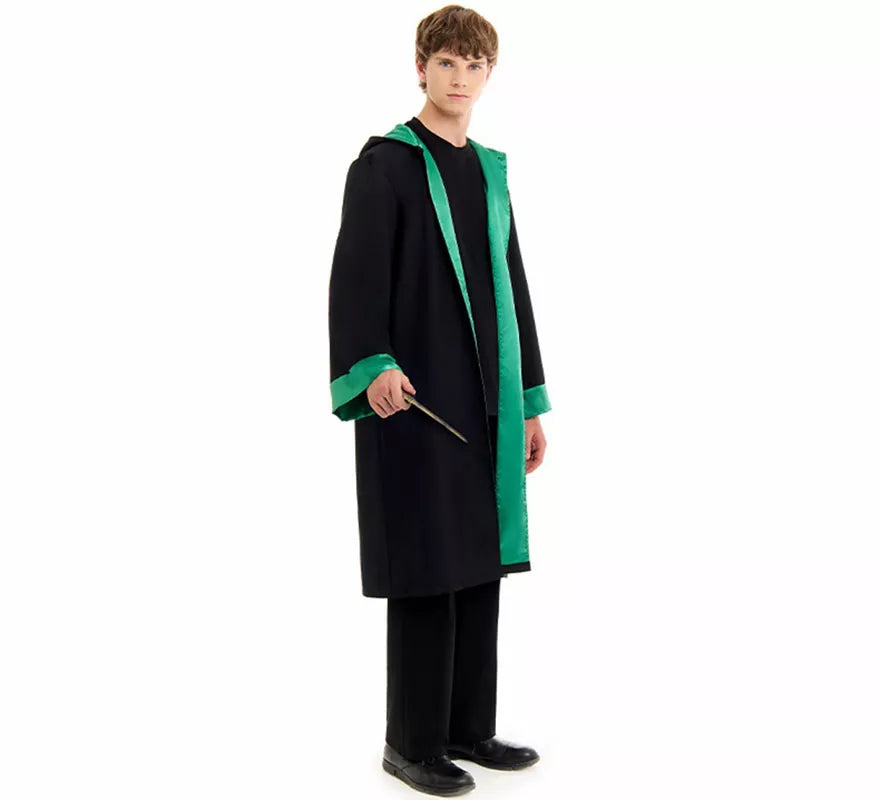 Disfraz de Mago Colegial verde para hombre