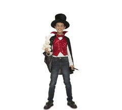Magician costume with accessories for children