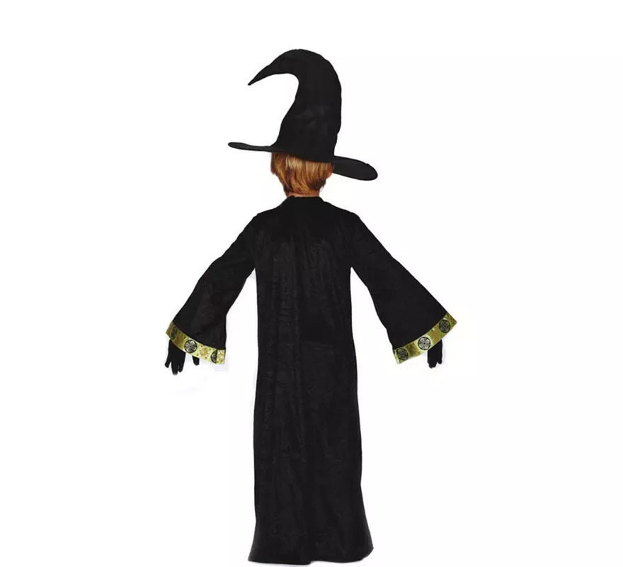 Disfraz de Mago Negro y verde para niños