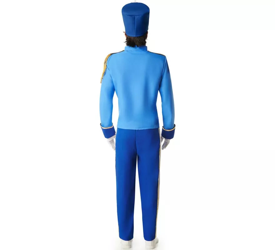 Disfraz de Majorette azul para hombre
