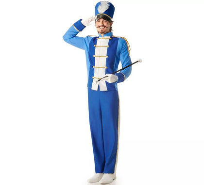 Disfraz de Majorette azul para hombre