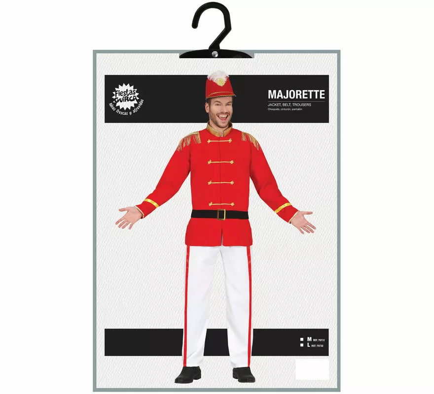 Disfraz de Majorette o Soldadito de Plomo para hombre