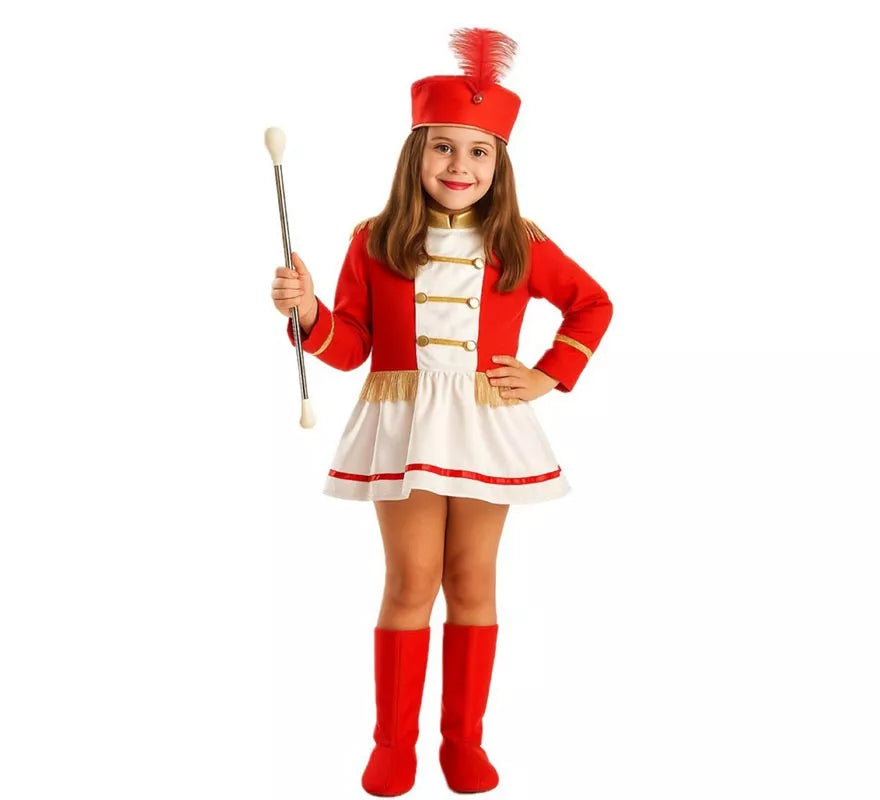 Disfraz de Majorette Roja para niña