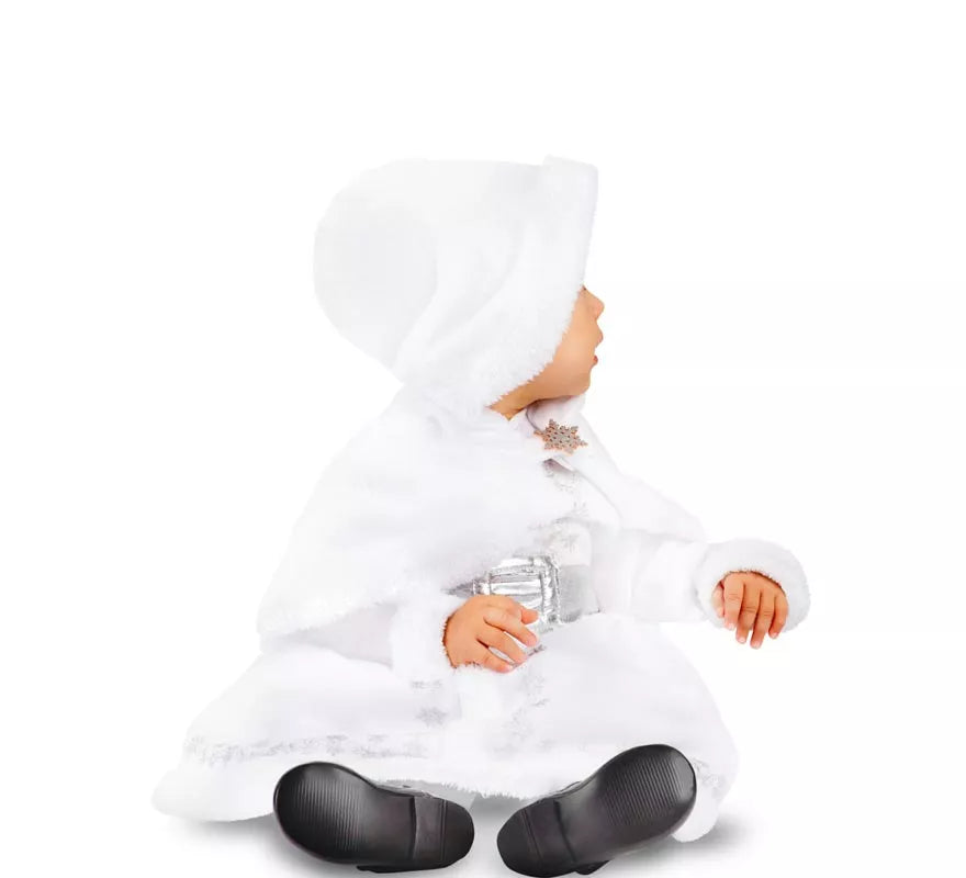 Translation missing: en.Disfraz de Mamá Noel blanca con capucha para bebé