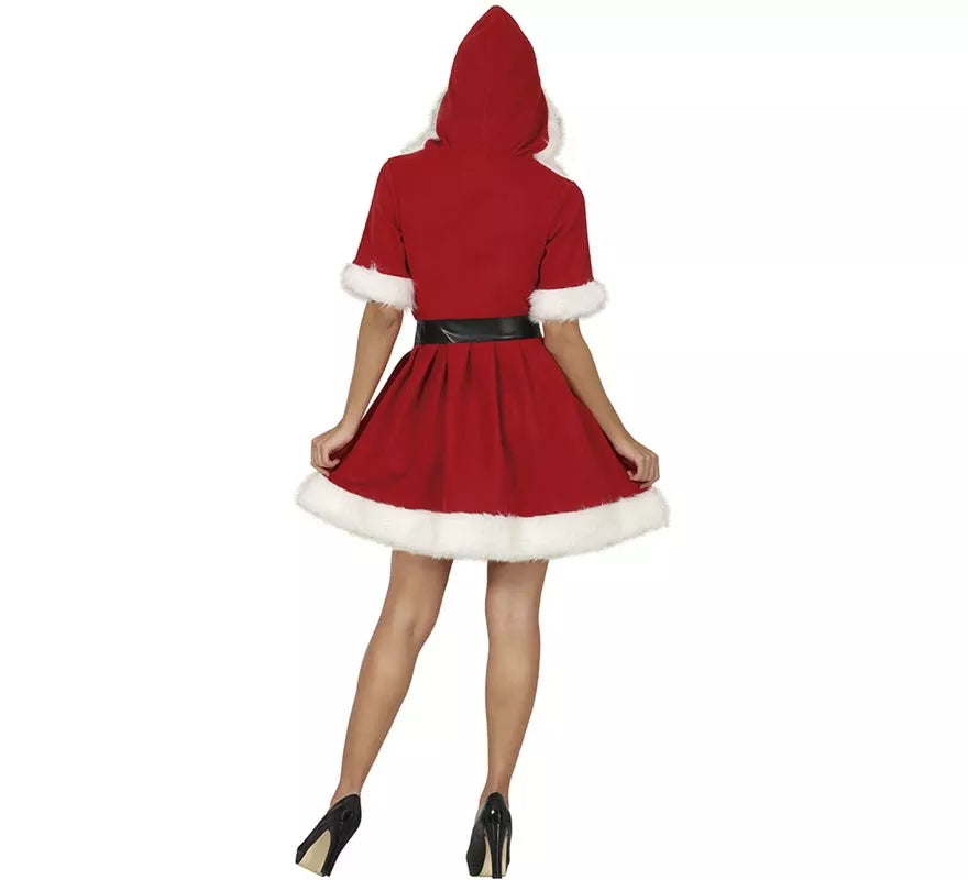 Disfraz de Mamá Noel con capucha para mujer