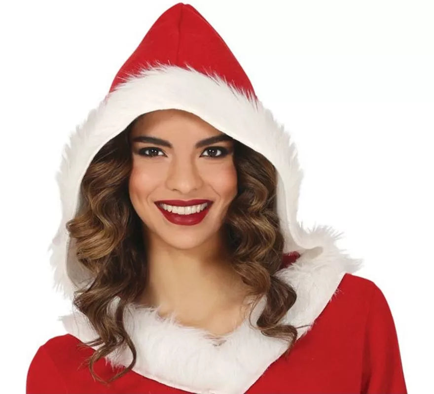 Disfraz de Mamá Noel con capucha para mujer