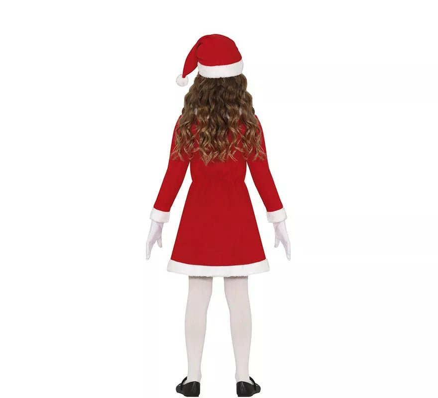 Disfraz de Mamá Noel con cinturón negro para niña