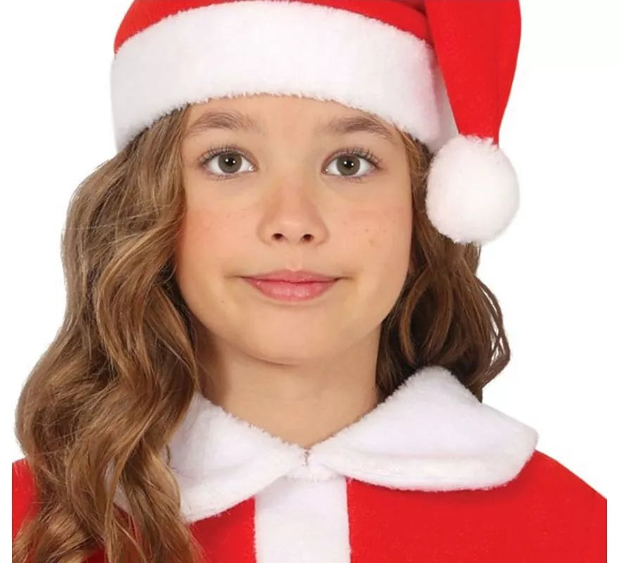 Disfraz de Mamá Noel con cinturón negro para niña