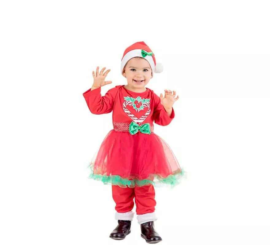 Disfraz de Mamá Noel con Tutú para bebé