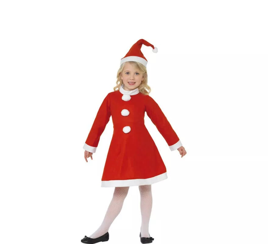 Disfraz de Mamá Noel Rojo para niña