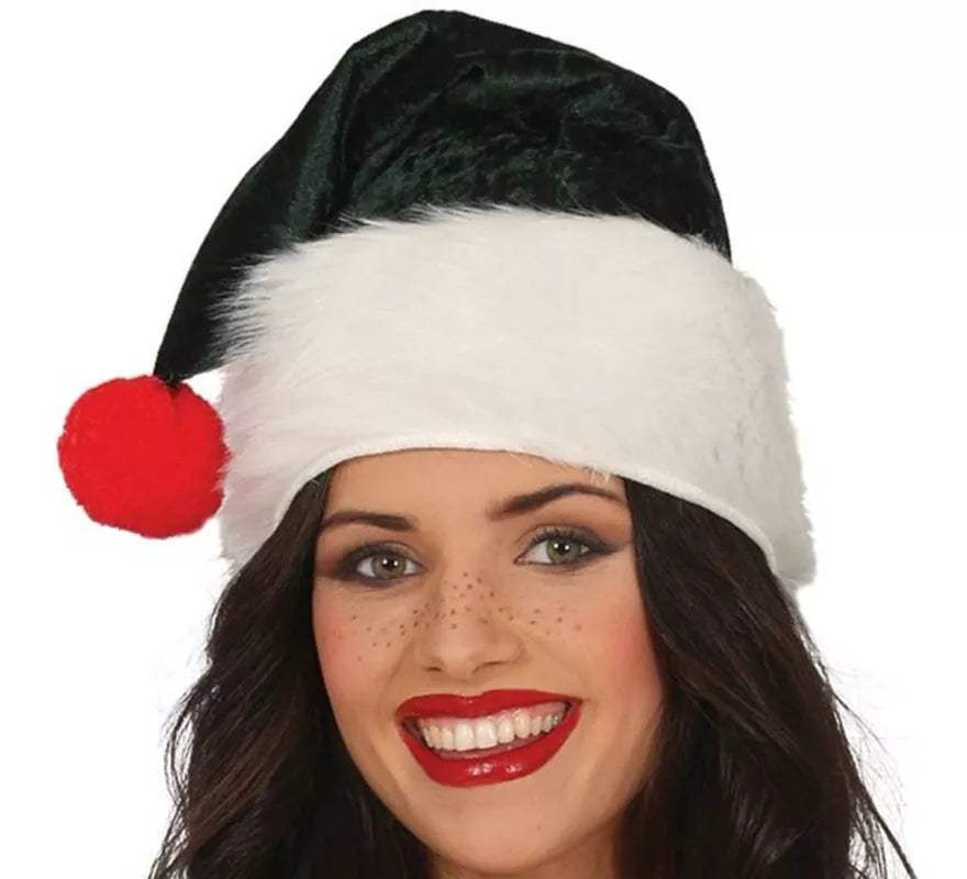 Disfraz de Mamá Noel verde con chaqueta para mujer