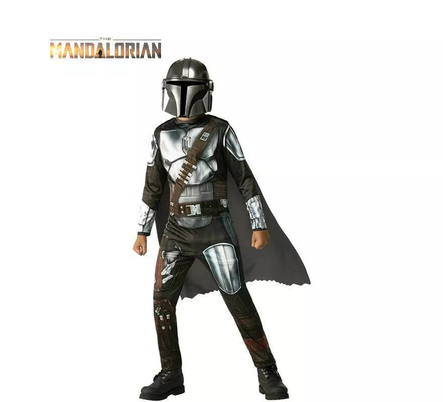 Translation missing: en.Disfraz de Mandalorian de Star Wars Clásico con capa para niño