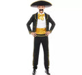 Disfraz de Mariachi Charro negro y dorado para hombre